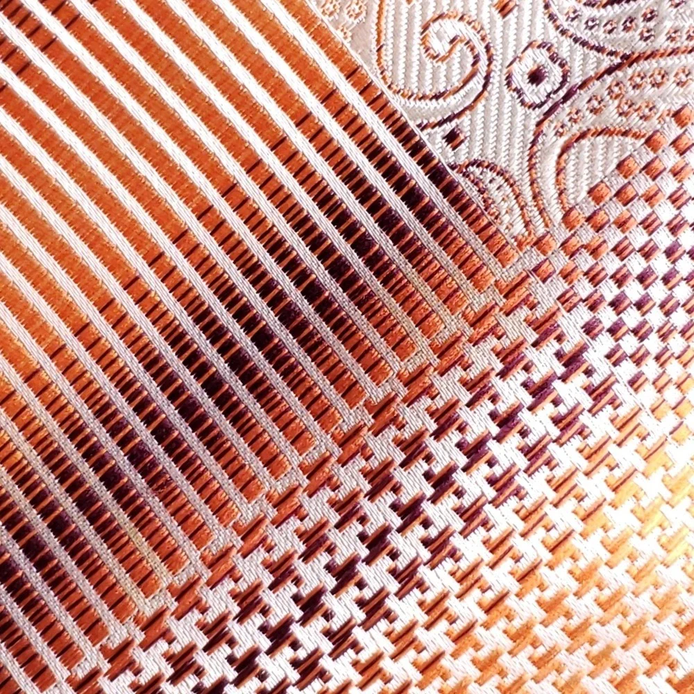 Venturi Uomo‎ Geometric Paisley Necktie OS Orange